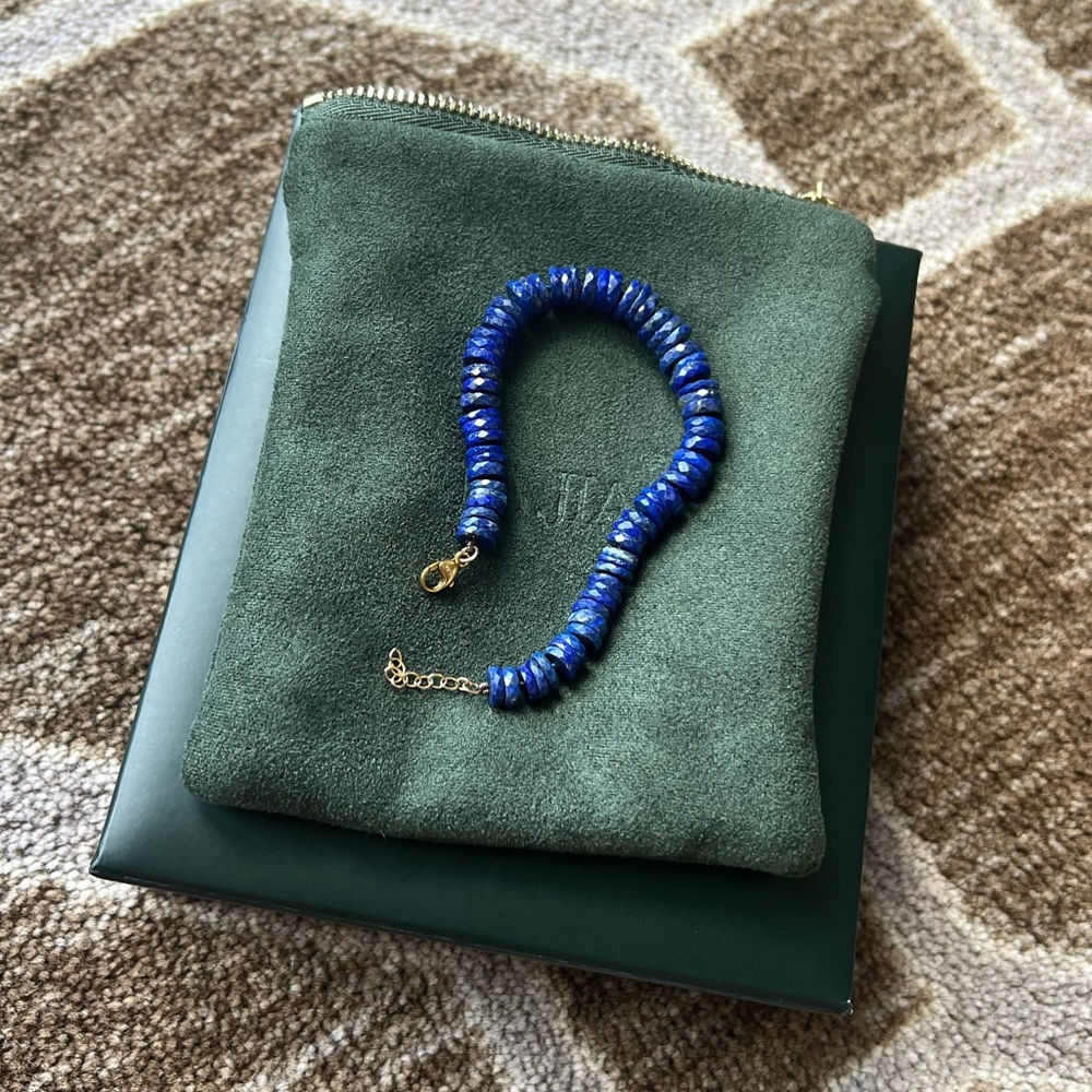 BRAND NEW JiaJia Aurora Lapis 14K gold Bracelet